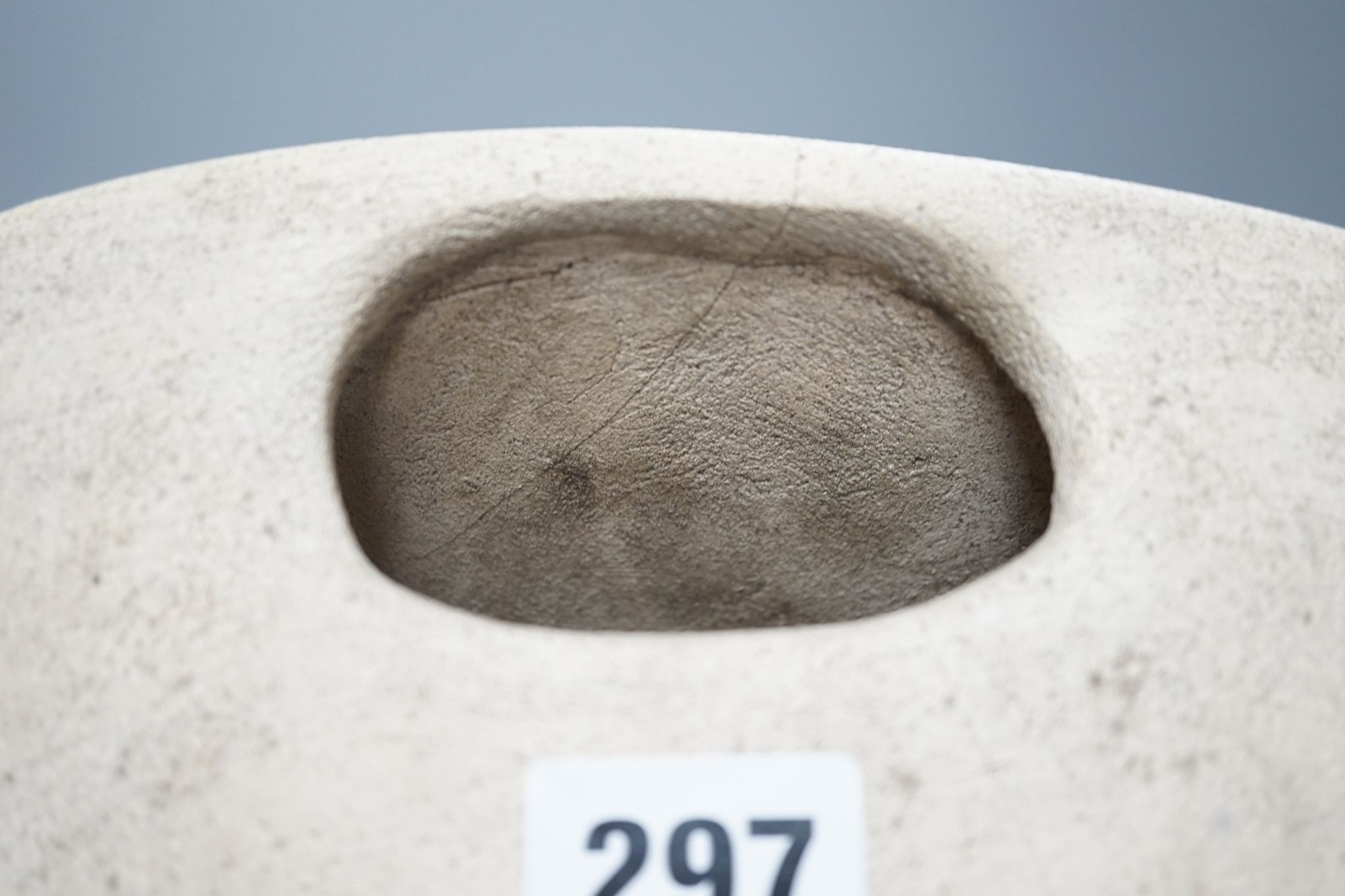 A signed James Tower modernist stoneware vase, 47 cms high.